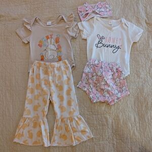 Baby Easter Bunny Boutique Outfits Bundle
